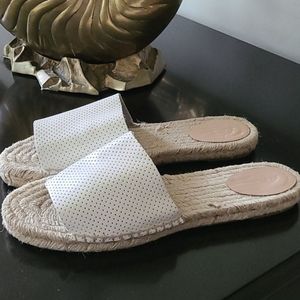 J.Crew White Leather Espadrilles